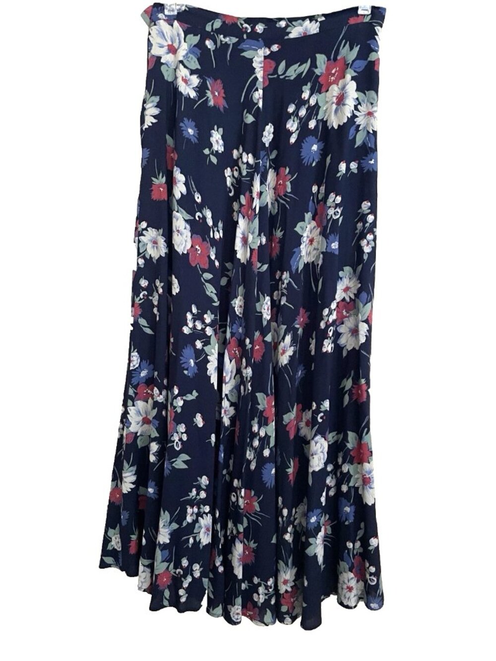 Vintage Ralph Lauren Skirt Size 8 Blue Label Floral Prairie Peasant Romantic